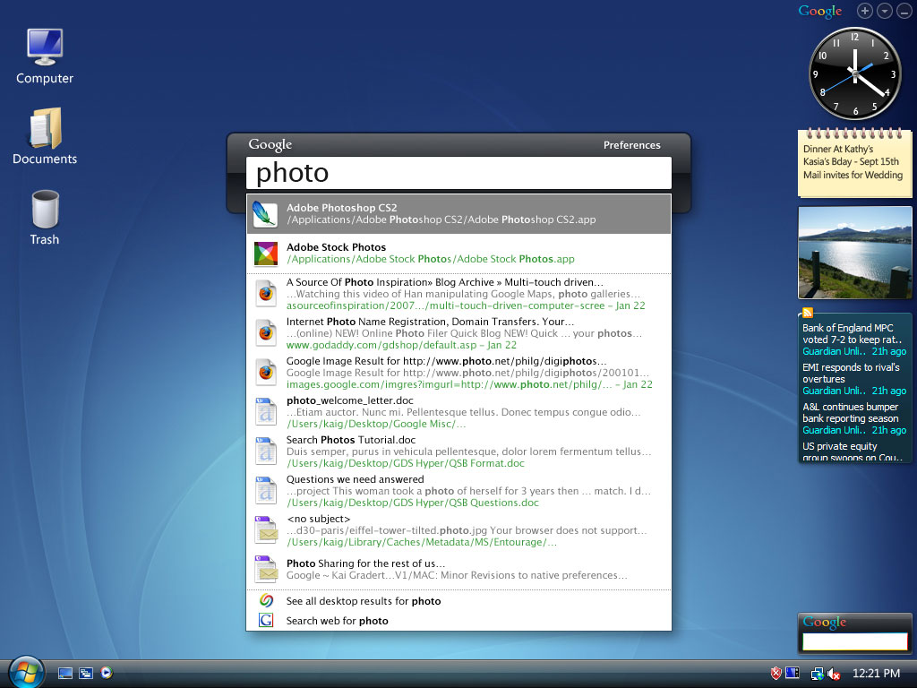 Google Quick Search Box